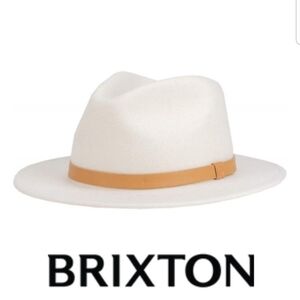 Brixton Messer Fedora Unisex Wool Felt Hat Ivory sz Medium Boho Western Chic